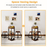 3-Piece Industrial Dining Table Set for Small Space