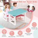 Juego de mesa y sillas para niños con bloques de construcción