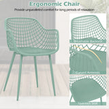 3 Piece Patio Chair Set with PP Seat and Tabletop for Porch