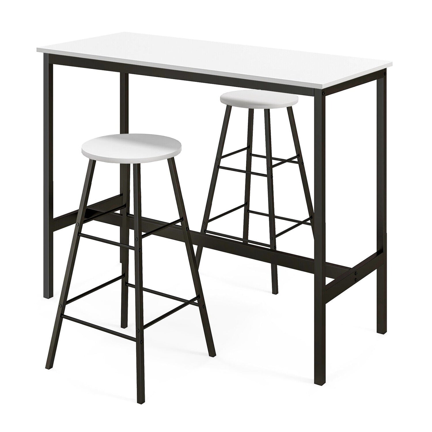 3 Piece Pub Table and Stools Kitchen Dining Set