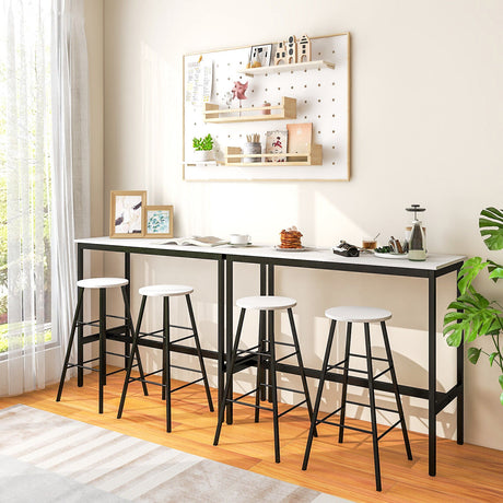 Juego de comedor de 3 piezas con mesa de bar y taburetes para cocina