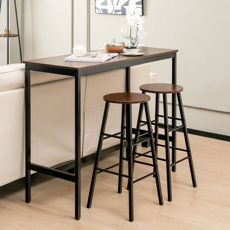 Juego de comedor de 3 piezas con mesa de bar y taburetes para cocina