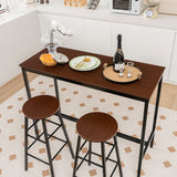 3 Piece Pub Table and Stools Kitchen Dining Set