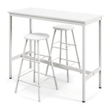 3 Piece Pub Table and Stools Kitchen Dining Set