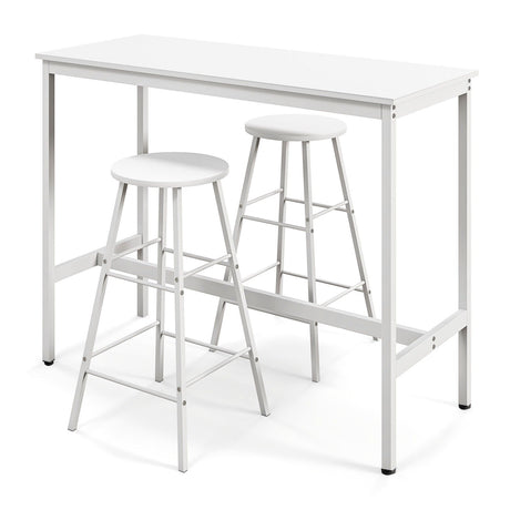 Juego de comedor de 3 piezas con mesa de bar y taburetes para cocina