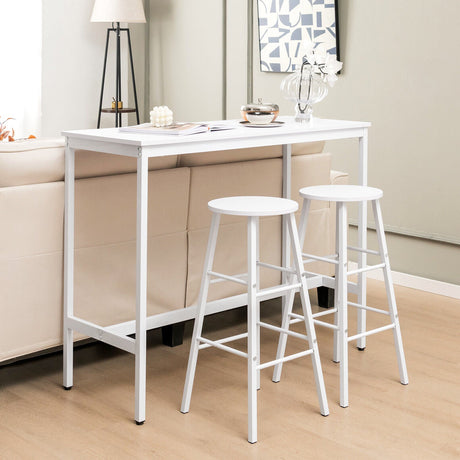 Juego de comedor de 3 piezas con mesa de bar y taburetes para cocina