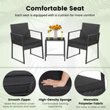 3 Pieces Modern Heavy Duty Patio Furniture Set with Coffee Table