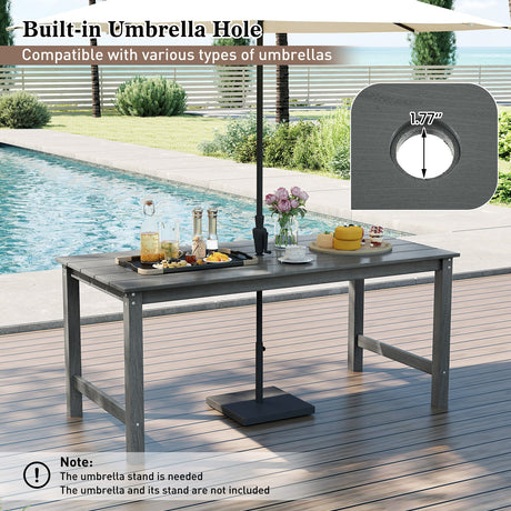 Juego de comedor de exterior de 3 piezas con 2 bancos
