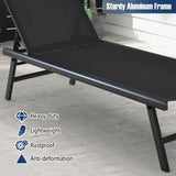 Set de 3 piezas de tumbona y mesa para patio, para piscina o jardín