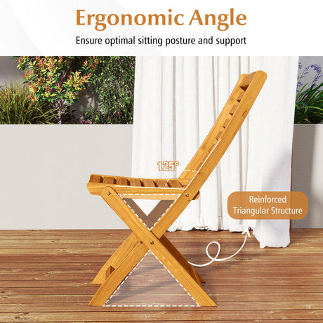 Juego de bistró plegable de 3 piezas de madera de acacia con cojines suaves