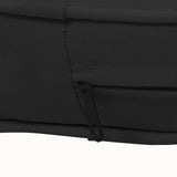 Juego de muebles de patio de 3 piezas con sillas de patio acolchadas y mesa de centro de vidrio templado