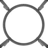 Juego de muebles de patio de 3 piezas con sillas de patio acolchadas y mesa de centro de vidrio templado