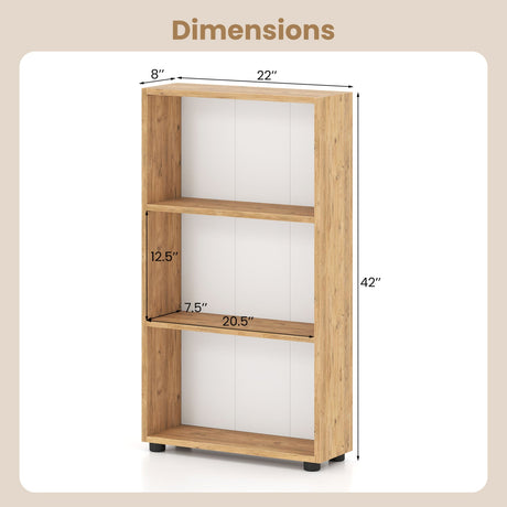 Estantería de 3 niveles de 106 cm de alto con kit antivuelco