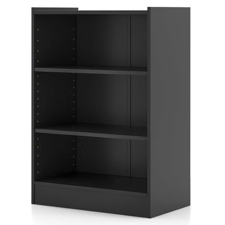 Estantería de 3 niveles con estantes ajustables y exhibición abierta