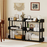3-Tier Bookshelf with Anti-Tipping Kit and Industrial Storage Unit for Living Room