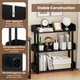 3-Tier Bookshelf with Anti-Tipping Kit and Industrial Storage Unit for Living Room