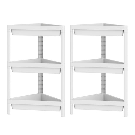 Organizador de Ducha para Esquina de 3 Niveles, Paquete de 2, con Diseño Desmontable