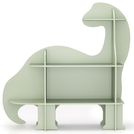 Estantería infantil de 3 niveles con diseño de dinosaurio para niños - Verde