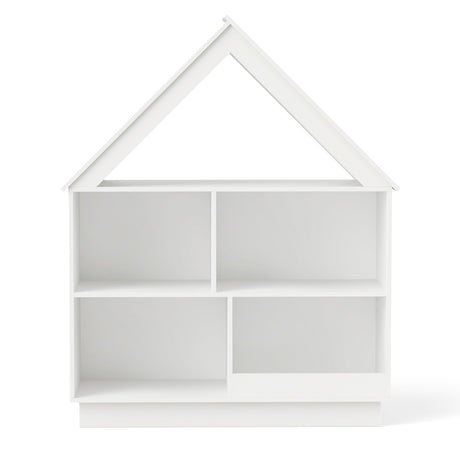 Organizador de juguetes de 3 niveles con forma de casa y estantes abiertos