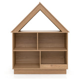 3-Tier House-Shaped Toy Storage Organizer with Open Shelves