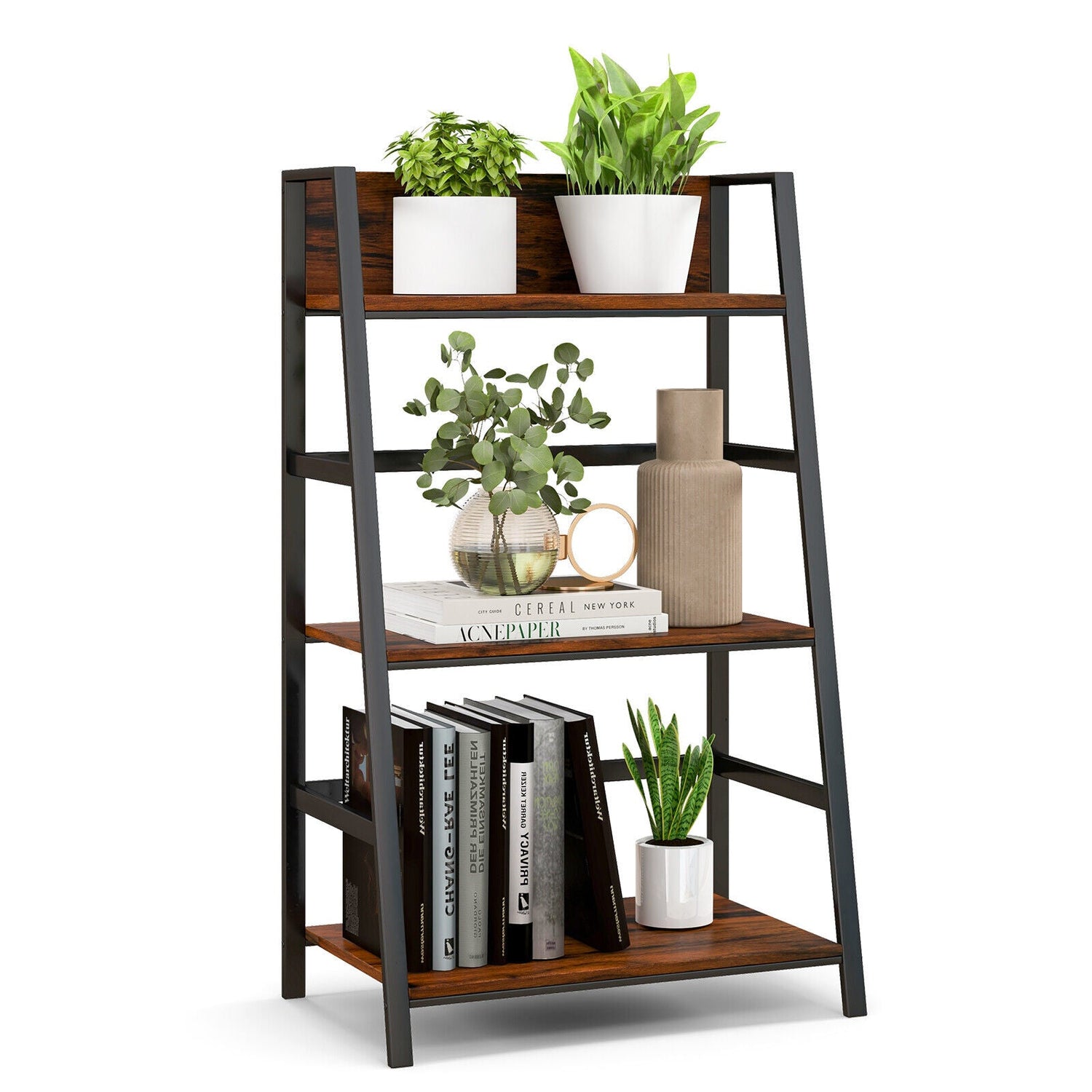 Estantería industrial de 3 niveles con estructura metálica