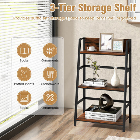 Estantería industrial de 3 niveles con estructura metálica