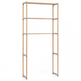 3-Tier Over The Toilet Storage Rack with Open Shelves-Gray