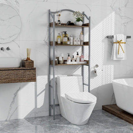 Estante organizador de baño de 3 niveles para colocar sobre el inodoro