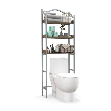 Estante organizador de baño de 3 niveles para colocar sobre el inodoro