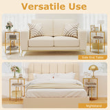 3-Tier Round End Table for Small Space and Bedroom Room