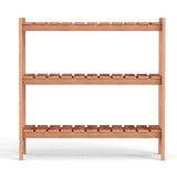 3-Tier Solid Wood Plant Stand with Slatted Shelves