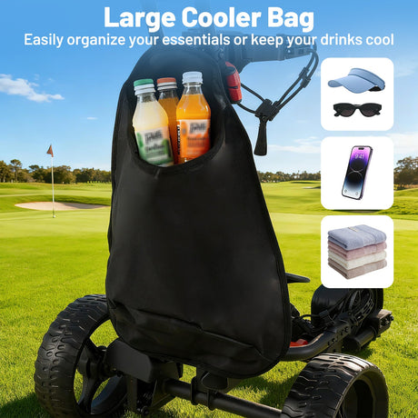 Carro de golf de 3 ruedas con manillar ajustable y 9 ajustes de velocidad