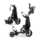 3 Wheel Golf Bag Cart with Adjustable Handle and 9 Speed Settings