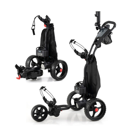 Carro de golf de 3 ruedas con manillar ajustable y 9 ajustes de velocidad