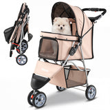 Cochecito de 3 ruedas para mascotas pequeñas (perros y gatos) de hasta 33 lb