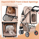 Cochecito de 3 ruedas para mascotas pequeñas (perros y gatos) de hasta 33 lb