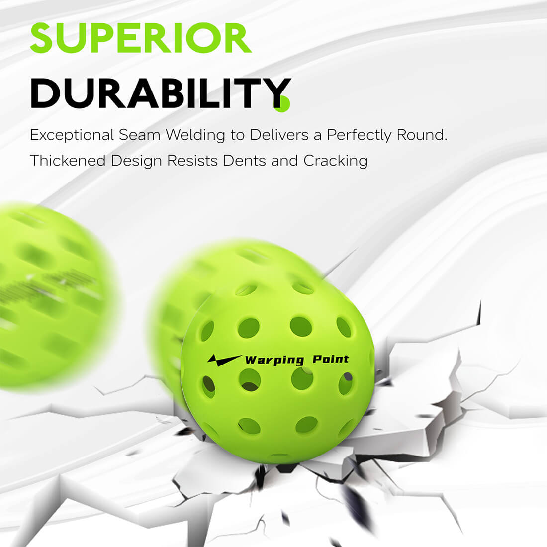 Pelotas de pickleball para exteriores - Verdes