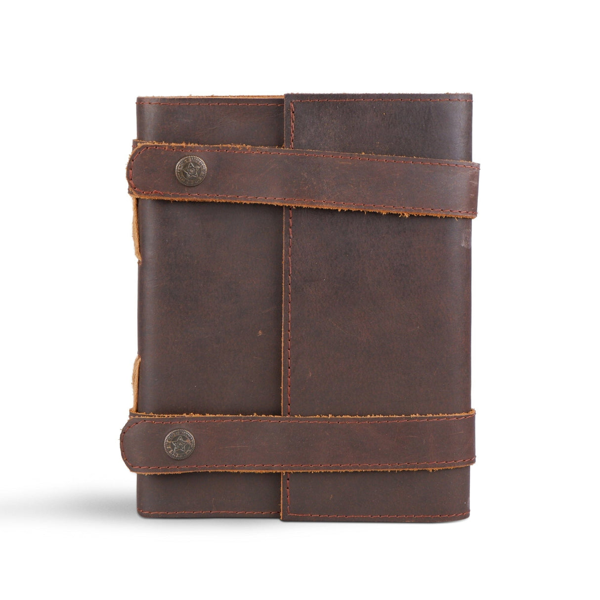 Diario de cuero marrón oscuro vintage