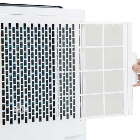 Acondicionador de aire portátil 3 en 1 de 8000 BTU con control remoto - Blanco