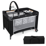 3-in-1 Portable Baby Crib and Playpen with Changing Table