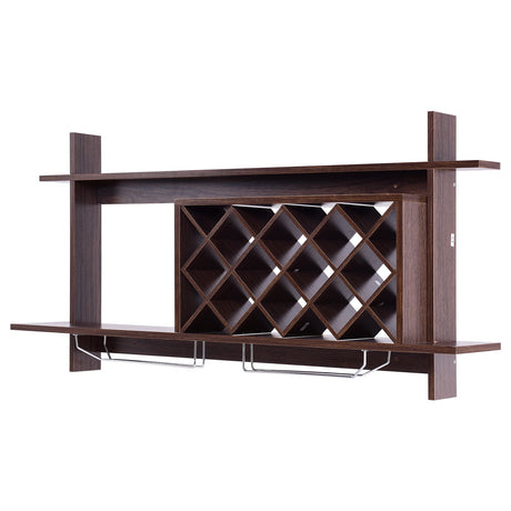 Juego de comedor 3 en 1: sillas Windsor, aparador industrial y botellero de pared combinado