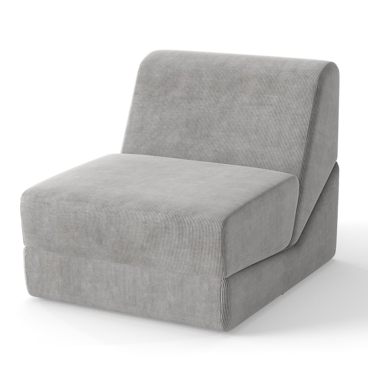 3-in-1 Folding Sofa Bed with Washable Zippered Cover-Gray