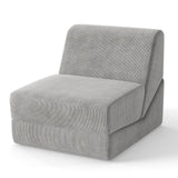 3-in-1 Folding Sofa Bed with Washable Zippered Cover-Gray