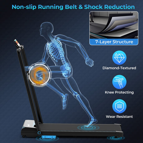 Cinta de correr plegable 3 en 1 con control remoto y pantalla LED