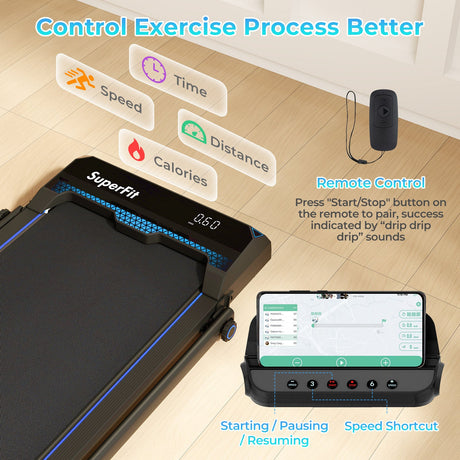 Cinta de correr plegable 3 en 1 con control remoto y pantalla LED