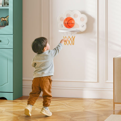 Canasta de baloncesto 3 en 1 para niños con balón y aro plegable