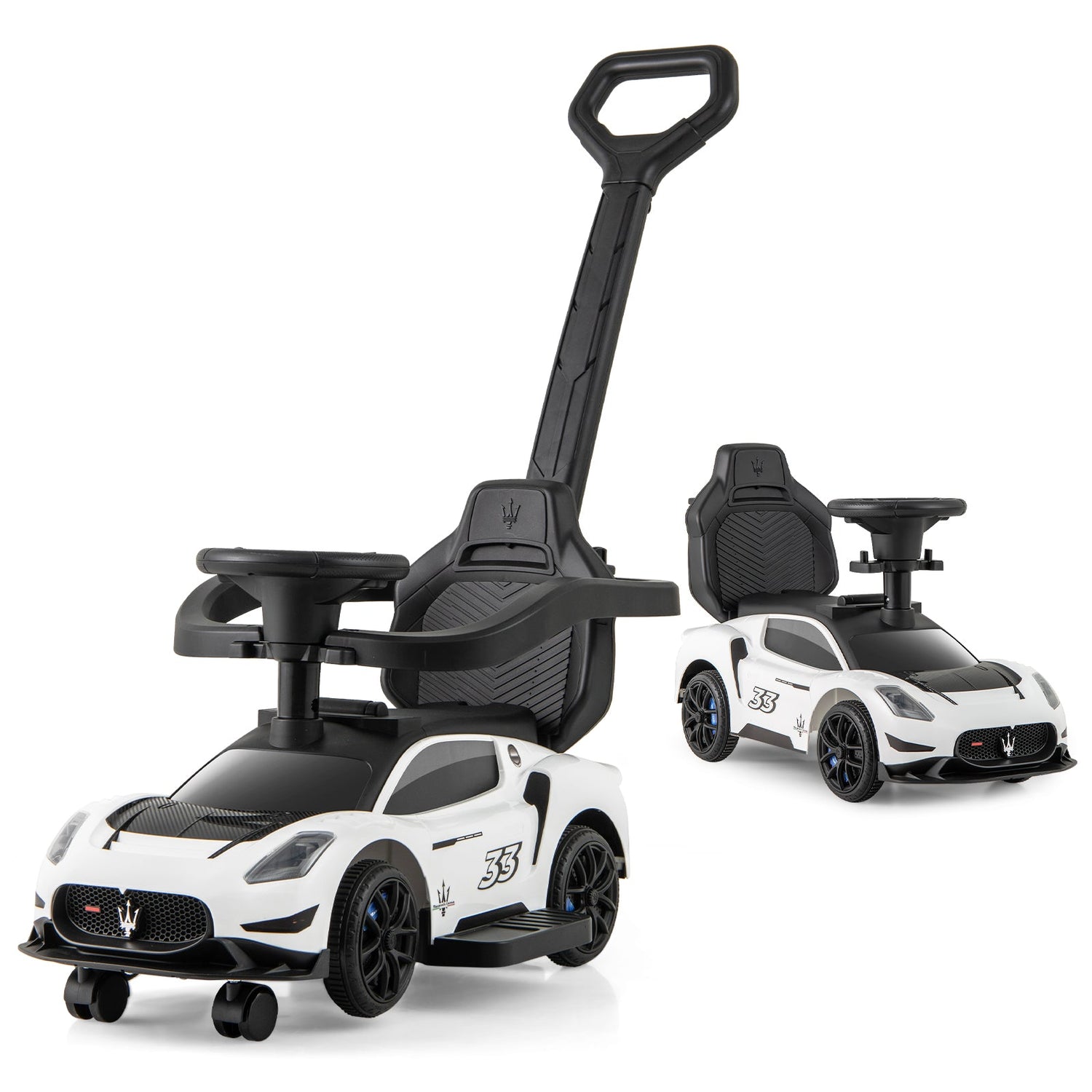3-in-1 Ride on Push Car Maserati Licensed Sliding Car with Music