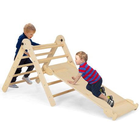 Juego de escalada 3 en 1, plegable y ajustable, con triángulo para niños