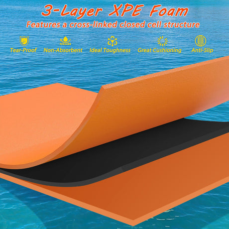 Almohadilla flotante de espuma relajante de 3 capas resistente a desgarros