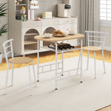 3 pcs Home Kitchen Bistro Pub Dining Table 2 Chairs Set